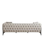 Kare Sofa Bellissima 3 Seater Velvet Taupe 240cm (5)