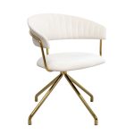 Kare Swivel Chair Belle Velvet Cream (2)