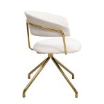 Kare Swivel Chair Belle Velvet Cream (3)