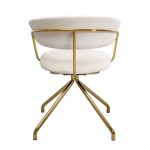 Kare Swivel Chair Belle Velvet Cream (5)