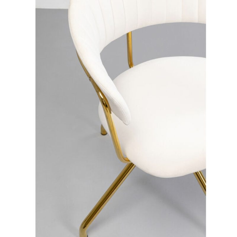 Kare Swivel Chair Belle Velvet Cream (6)
