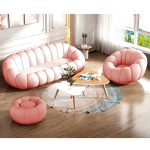 Sofa Bubble Pink Bouclé 180x100x67cm (2)