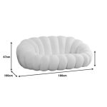 Sofa Bubble White Boucle 180x100x67cm (8)