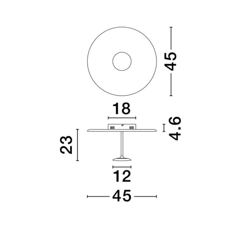 Ceiling Lamp Nima White ∅45х23cm (6)