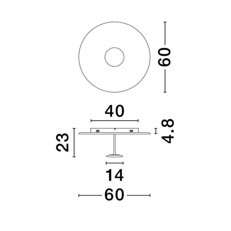 Ceiling Lamp Nima White ∅60х23cm (6)