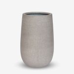 Cement Pot Sedum Brown Ø36x56cm (1)