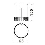 Chandelier Stellar Black ∅65х150cm (8)