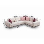 Corner Sofa Viera Beige 300 240x100x81cm (22)