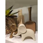 Deco Figurine Ingor Elephant White 21x7.5x15cm (2)