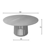 Dining Table Kenda ∅150x75cm (6)