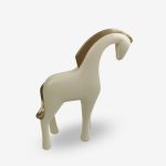 Figurine Jasper Horse Beigegold 18.5x6x22.5cm (1)