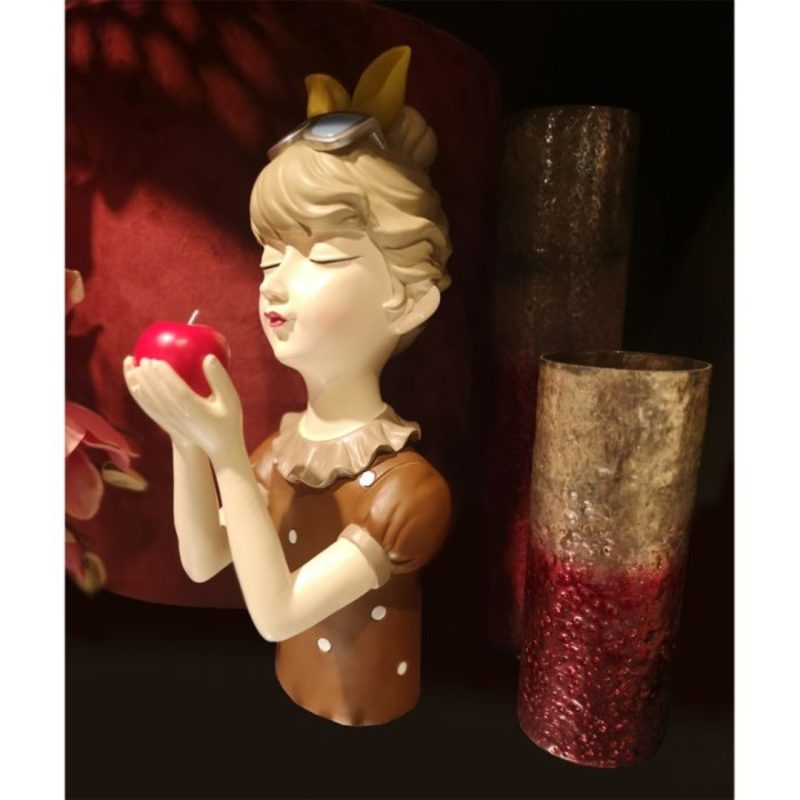 Figurine Travel Girl Apple 18x14x33.5cm (4)