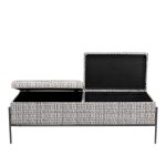 Kare Bench Buttons Storage B&w Big (12)