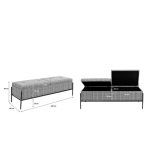 Kare Bench Buttons Storage B&w Big (17)
