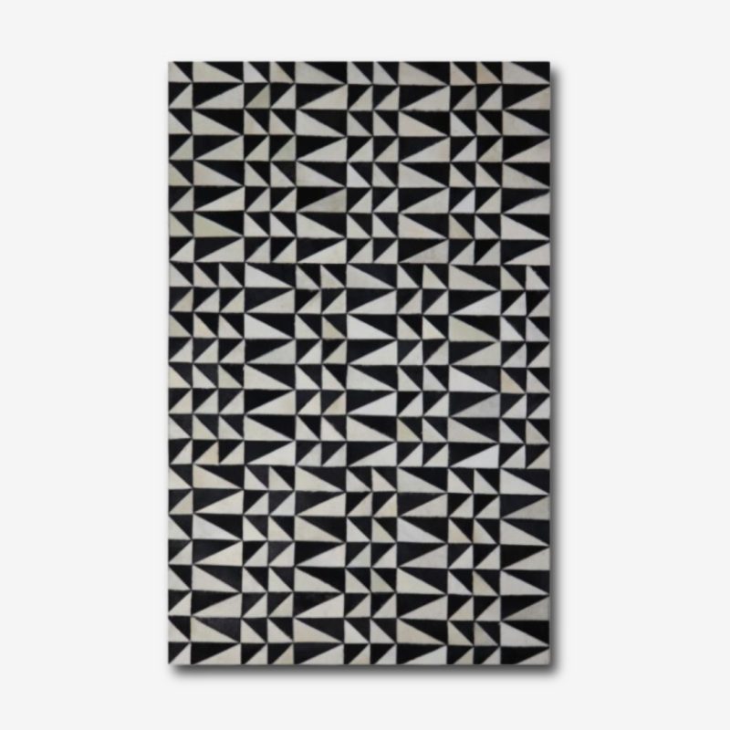 Leather Carpet Black&white 120x200см