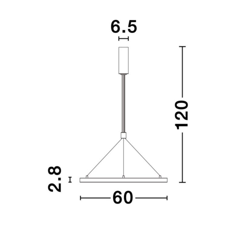 Pendant Magnetic Light Bronze ∅60x120cm (4)