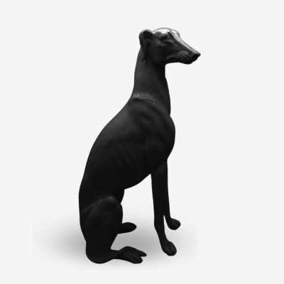 Sculpture Ibiza Dog Glossy Black 30x18.5x52cm