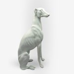 Sculpture Ibiza Dog Glossy White 30x18.5x52cm