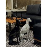 Sculpture Ibiza Dog Glossy White 30x18.5x52cm (3)
