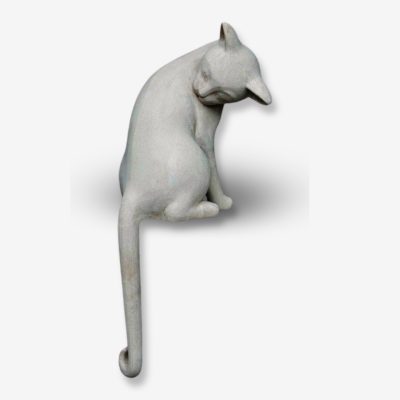 Sculpture Sitting Cat 34x29x80cm