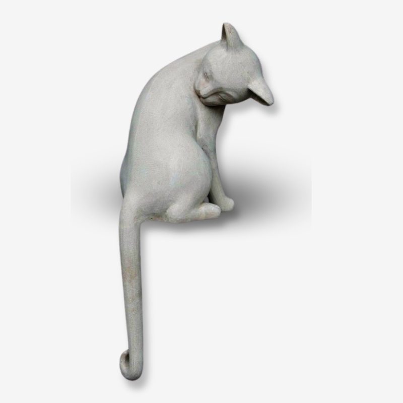 Sculpture Sitting Cat 34x29x80cm