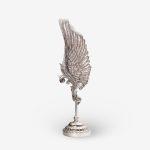 Sculpture Vole Feather Silver 14.5x11x46cm