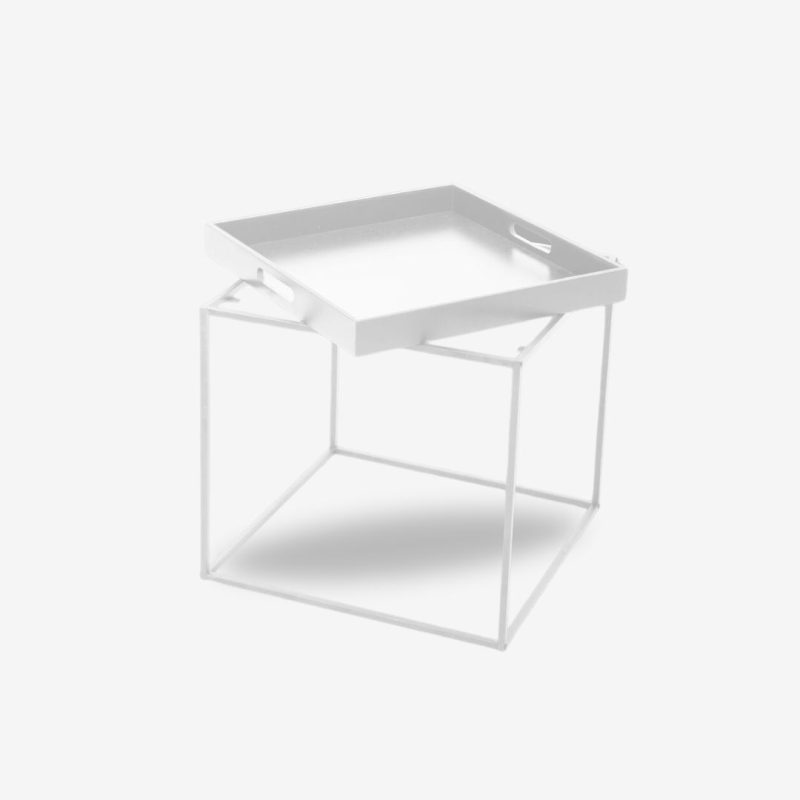 Side Table Butler White 45x45x45cm (2)