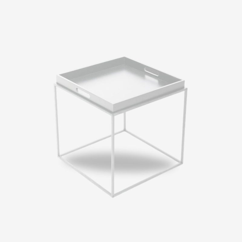 Side Table Butler White 45x45x45cm