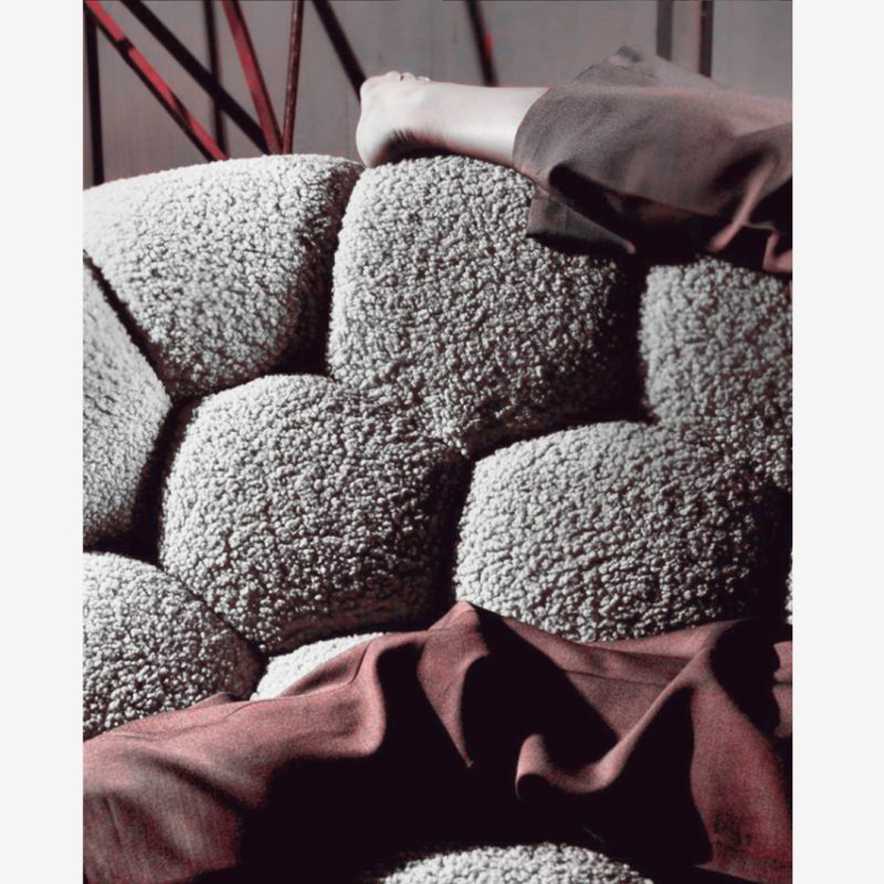 Sofa Honey Gray Boucle 236x108x77cm (14)