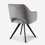 Karrige rrotulluese Sonia Grey E zezë 63x59x83cm (2)
