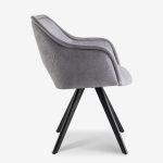 Karrige rrotulluese Sonia Grey E zezë 63x59x83cm (4)