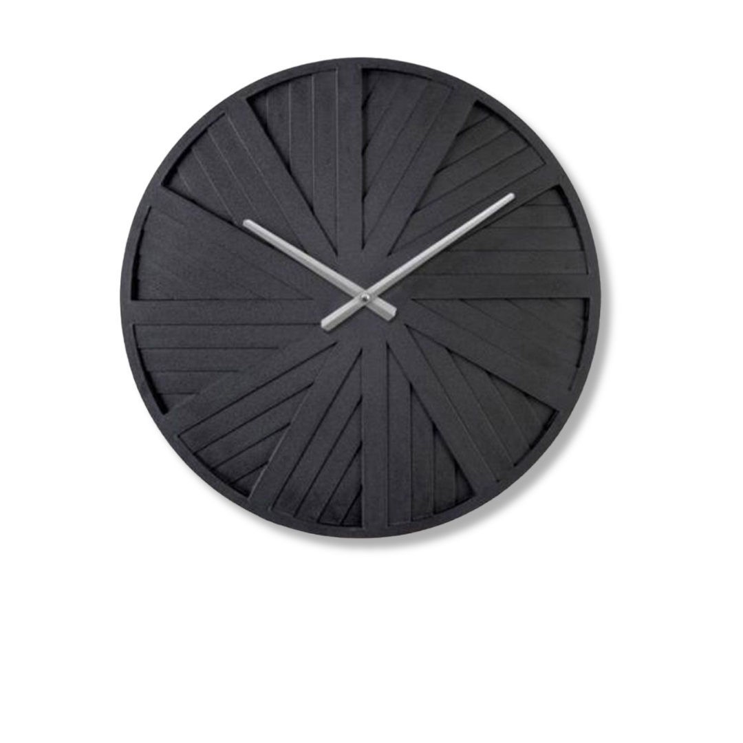 Wall Clock Haarlem Black Wood Ø50cm