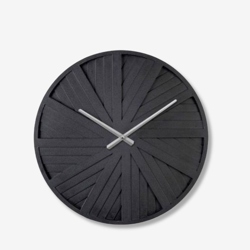 Wall Clock haarlem black Wood Ø50cm