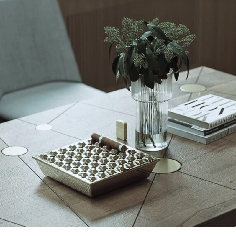 Ashtray Soho Square Silver 25x25cm (1)