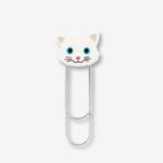 Bookmark Paper Clip L White Cat