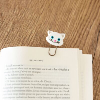 Bookmark S White Cat (2)