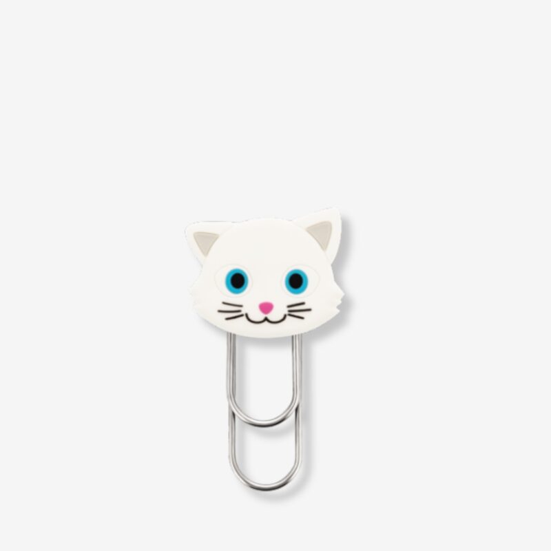 Bookmark S White Cat