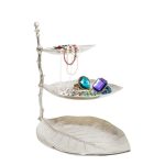 Deco Etagere Leaf Silver