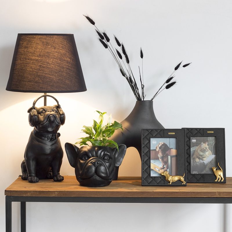Deco Planter Bulldog Black (2)