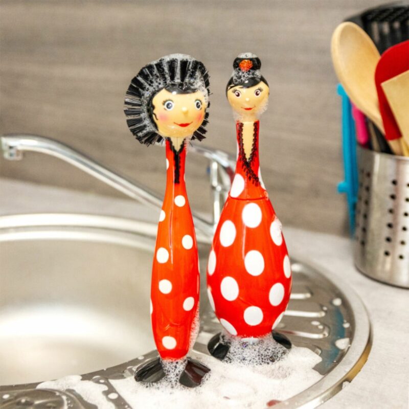 Dish Brush Red (3)