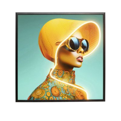Picture Led Sun Hat Woman 80x80cm