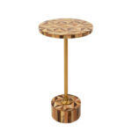 Side table domero geo brown Ø25cm