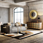 Side table domero geo brown Ø25cm (4)