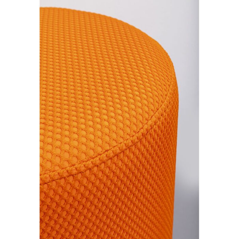 Stool Jody Orange Mesh Black Ø35cm (4)
