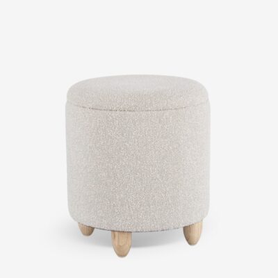 Storage stool zena light grey