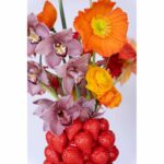 Vase Strawberries Red 24cm (18)