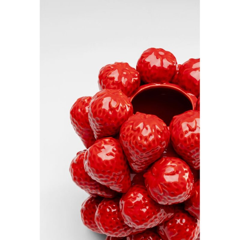 Vase Strawberries Red 24cm (2)