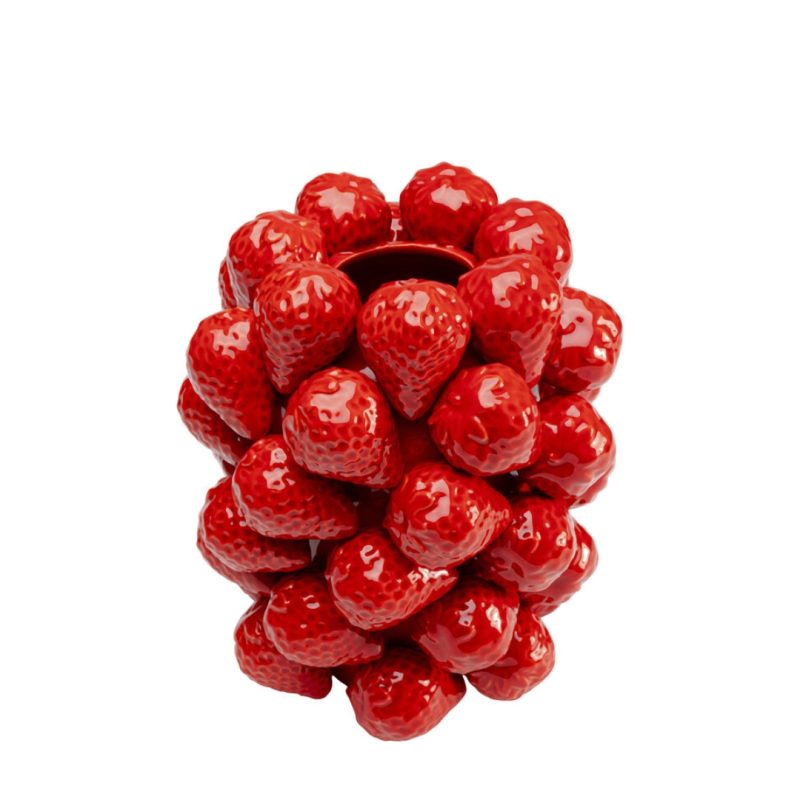 Vase Strawberries Red 24cm
