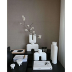 Vase Morp White H31.5cm (2)[1]
