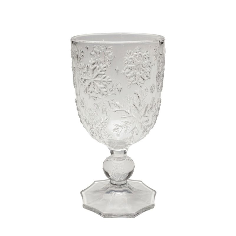Wine Glass Ice Flowers Clear (1)